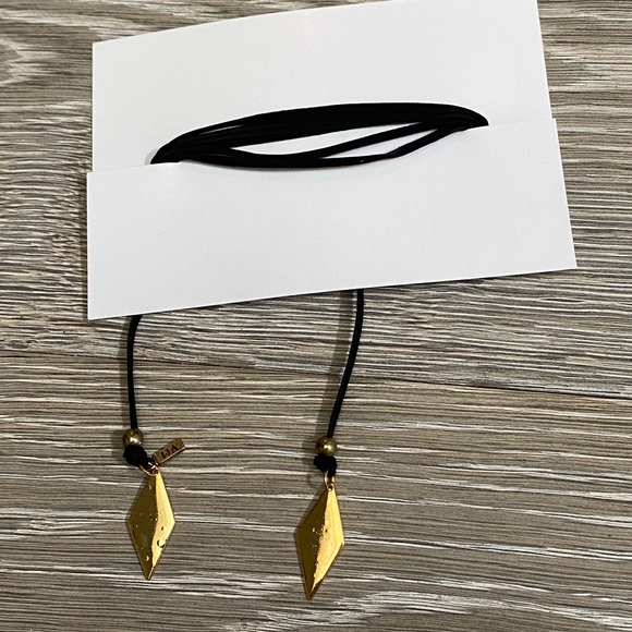 NWT Vanessa Mooney Suede Wrap Bolo Necklace - Picture 2 of 7